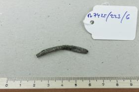 Lederfragment mit Bronzeresten