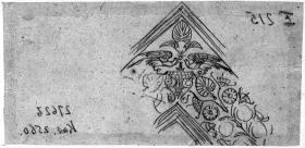 Ecke eines Ornaments, Durchzeichnung