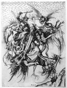 Der Heilige Antonius, von Dämonen geplagt (Versuchung des Hl. Antonius)