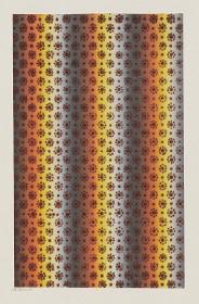 Velourpapier in englischer Art (beflocktes Muster)
