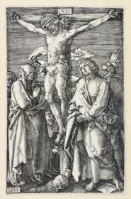 Christus am Kreuz zwischen Maria und Johannes (Kupferstich-Passion)