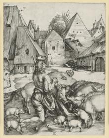 Der verlorene Sohn hütet die Schweine