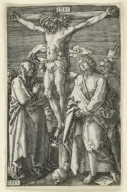Christus am Kreuz zwischen Maria und Johannes (Kupferstich-Passion)