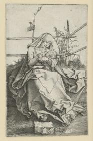 Die stillende Maria auf der Rasenbank