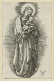 Maria mit Diadem und Kind auf der Mondsichel