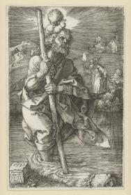 Heiliger Christophorus nach rechts gewandt