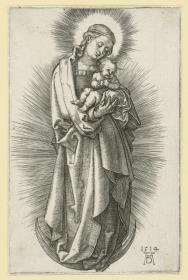 Maria mit Diadem und Kind auf der Mondsichel