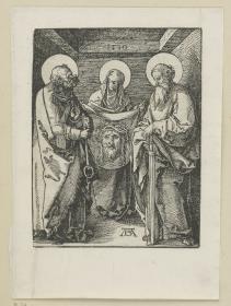 Heilige Veronika zwischen den Heiligen Petrus und Paulus (Kleine Passion)