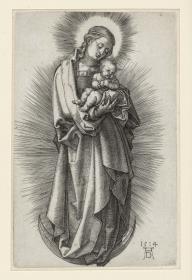 Maria mit Diadem und Kind auf der Mondsichel