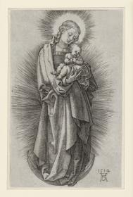 Maria mit Diadem und Kind auf der Mondsichel