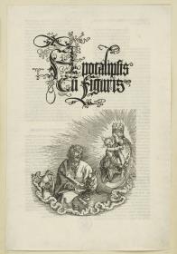 Titelblatt: Maria erscheint Johannes d. Ev. (Apokalypse)