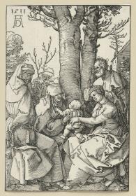 Die Heilige Familie mit Joachim und Anna unter einem Baum