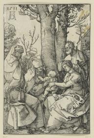 Die Heilige Familie mit Joachim und Anna unter einem Baum