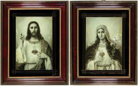 Herz Jesu (a) , Herz Maria (b)