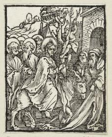 Der Einzug in Jerusalem (aus: Postilla, 43 Holzschnitte)