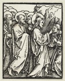 Christus heilt einen Blinden (aus: Postilla, 43 Holzschnitte)