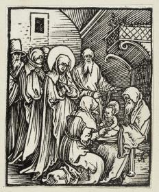 Die Beschneidung Christi (aus: Postilla, 43 Holzschnitte)