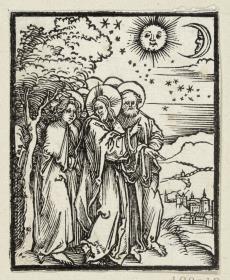 Christus zeigt seinen Jüngern die Himmelszeichen (aus: Postilla, 43 Holzschnitte)