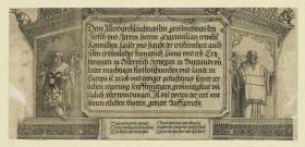 Der Triumphbogen des Kaisers Maximilian I. (8): Die Inschrifttafel unterhalb der Kuppel