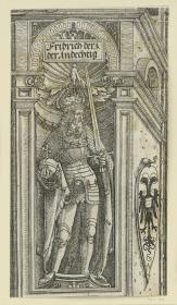 Der Triumphbogen des Kaisers Maximilian I. (Fragment v. 13): Der Nischenaufsatz der linken Mittelsäule
