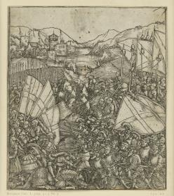 Der Triumphbogen des Kaisers Maximilian I. (Fragment v. 13): Die Schlachtszene oben rechts