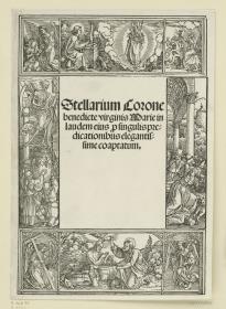 Titelbordüre mit der Taufe Christi
