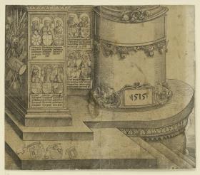 Der Triumphbogen des Kaisers Maximilian I. (27): Die Sockel rechts außen
