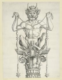 Die große Säule in vier Blöcken: Der Satyr