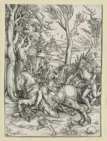 Ritter zu Pferd und Landsknecht