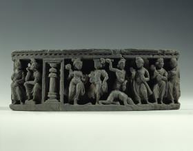 Erzählende Szene: Der Vorzeit-Buddha Dipankara prophezeit die Buddhaschaft des Shakyamuni Buddha (Dipankara-Jataka)