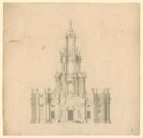 Fassade der katholischen Hofkirche in Dresden
