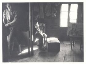 Entstehung einer Zeichnung (im Holzhaus)