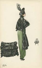 Pelzgarnitur von Bernard et C.ie, Modell Alibi