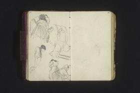 Verschiedene Figurenstudien, linker Arm eines Ruderers