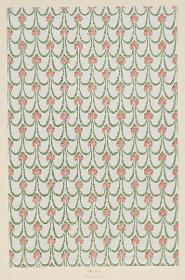 Lithografiertes Papier (florales Flächenmuster)