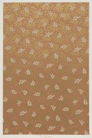 Lithografiertes Papier mit Golddruck (florales Flächenmuster)