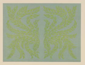 Lithografiertes Papier (Blätterzweige)