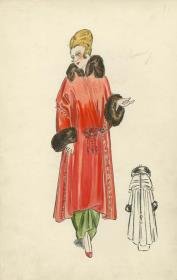 Abendmantel von Bernard et C.ie, Modell Rossini