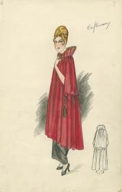 Abendcape von Bernard et C.ie, Modell Oriflamme
