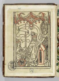 Anbetung der Maria in der Mandorla. in: Nitschewitz, Hermannus: Novum beatae Mariae virgis Psaltarium. Zinna ca. 1492