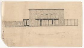 Wohnhaus Alexander Hoffmann, Wien, Fassadenaufriss und Grundrissprofil