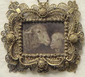 Schafe. Miniatur aus der Sammlung Loewe