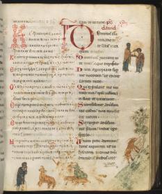 Psalterium und Breviarum graeco-latinum: Salbung Davids. David bei seiner Herde