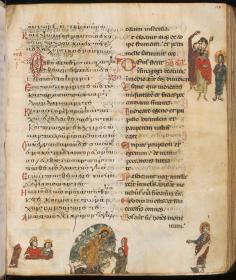 Psalterium und Breviarum graeco-latinum: Steinigung Christi. Höllenfahrt Christi und der Prophet Isaiah