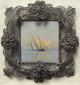Segelboote. Miniatur aus der Sammlung Loewe