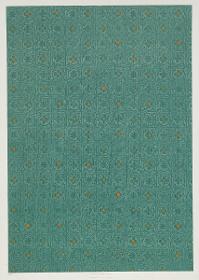 Stempeldruckpapier (florales Flächenmuster)