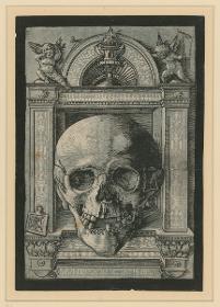 Totenkopf in einer Nische
