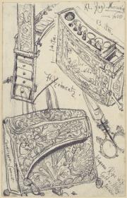 Patronentasche mit Reiseapotheke zum Jagdsattel des Kurfürsten Johann Georg I. von Sachsen aus dem Jahr 1618, Historisches Museum, Dresden