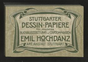 Stuttgarter Dessin-Papiere für moderne Buchausstattung u. Cartonnagen (Musterbuch mit originalen Proben Nr. 99 bis 409)