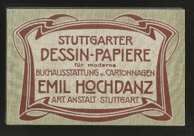 Stuttgarter Dessin-Papiere für moderne Buchausstattung u. CartonNagen (Musterbuch mit originalen Proben Nr. 1001 bis 1026 und 2001 bis 2014)
